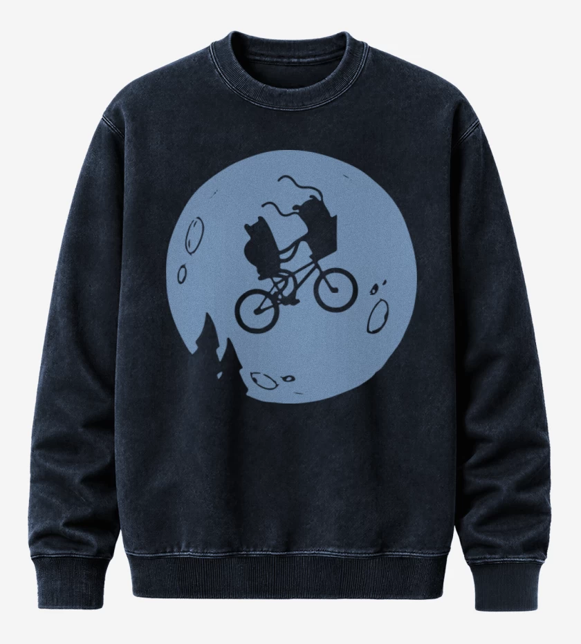 Poleron Polo Acid Wash Azul Marino de Et Time
