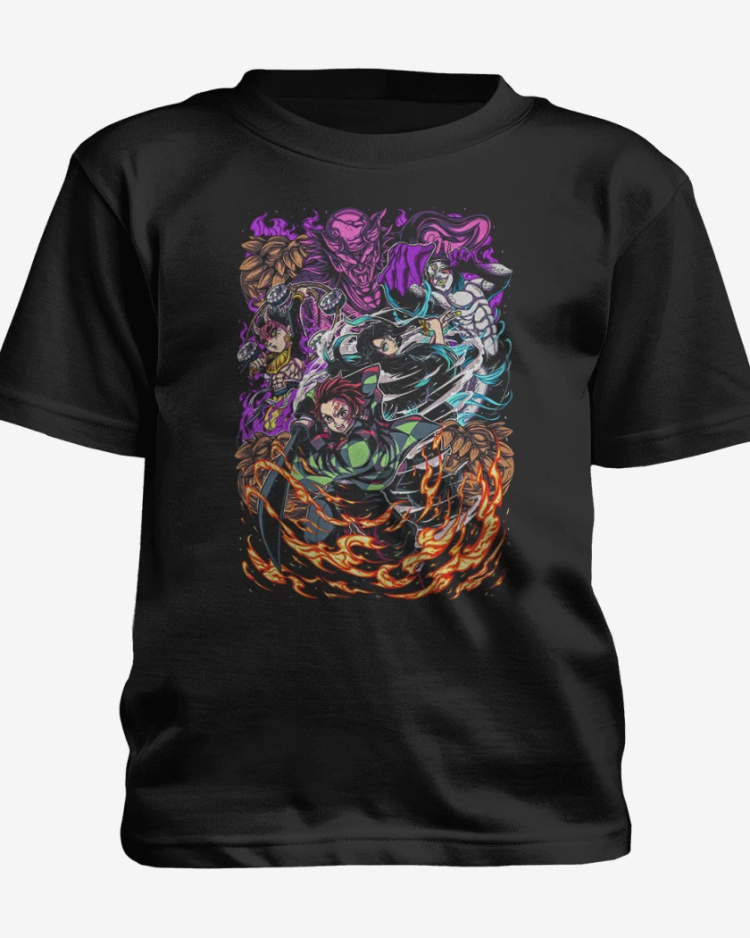 Polera de niño Negro de Tanjiro And Tokito