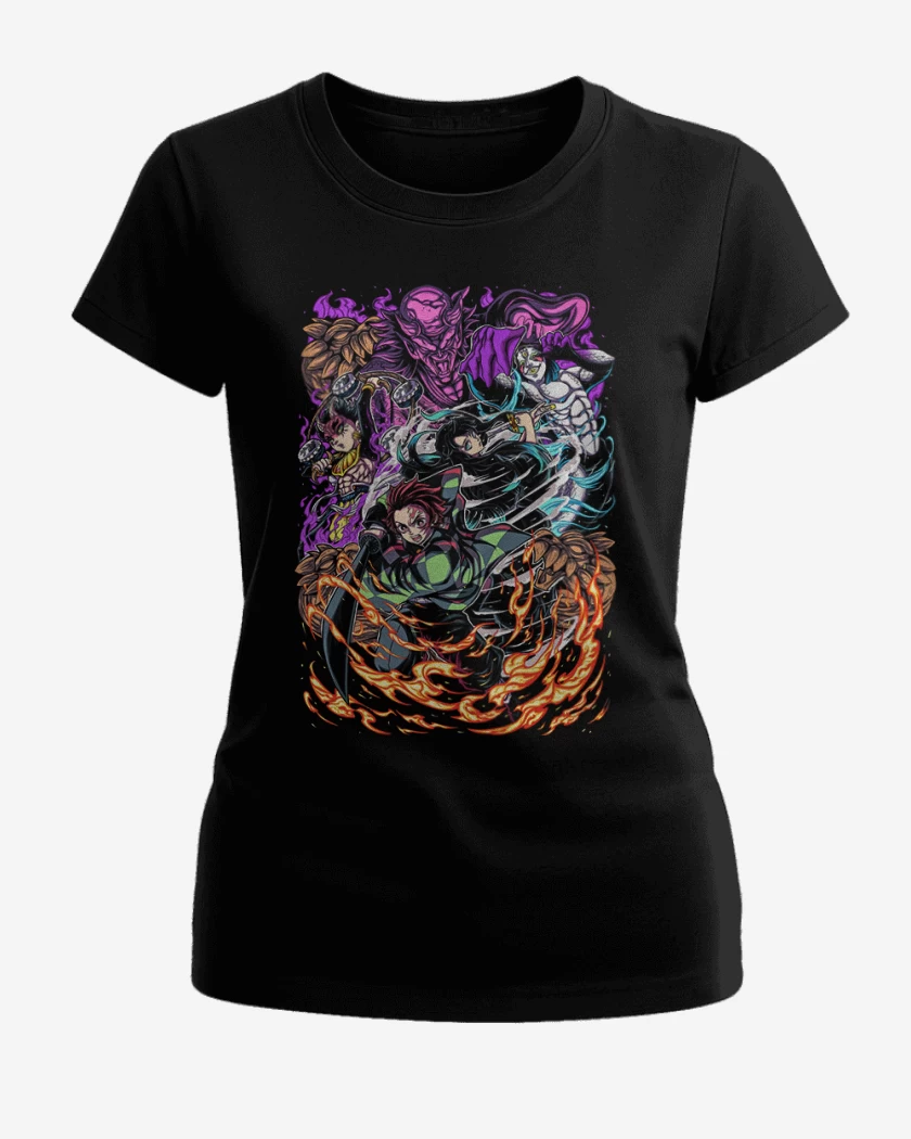 Polera de Mujer Negro de Tanjiro And Tokito