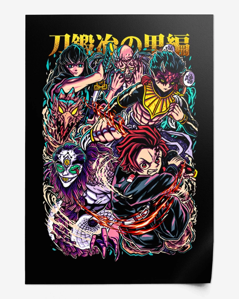 Print Negro de Tanjiro y Tokito 