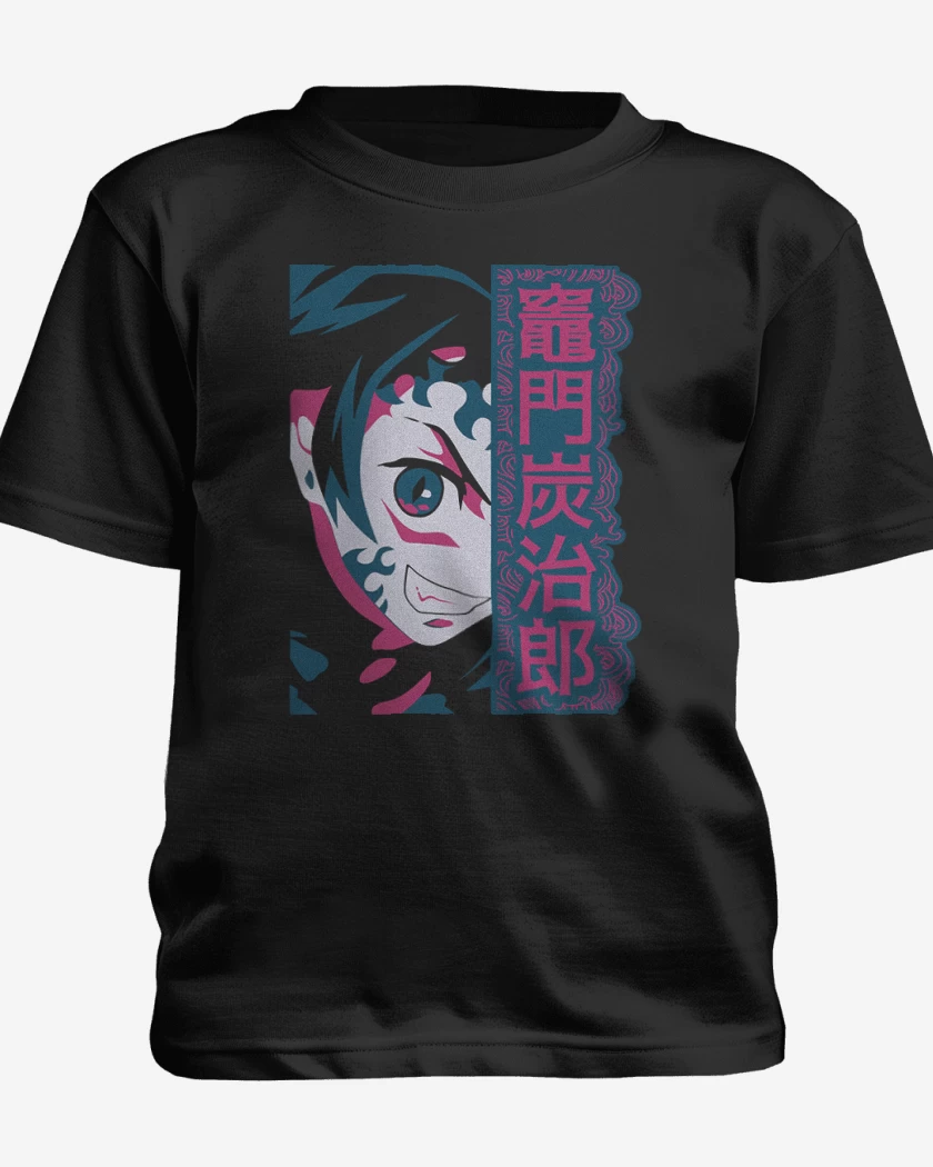 Polera de niño Negro de Tanjiro Demon