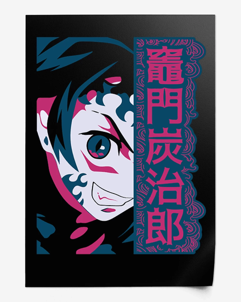 Print Negro de Tanjiro Demon