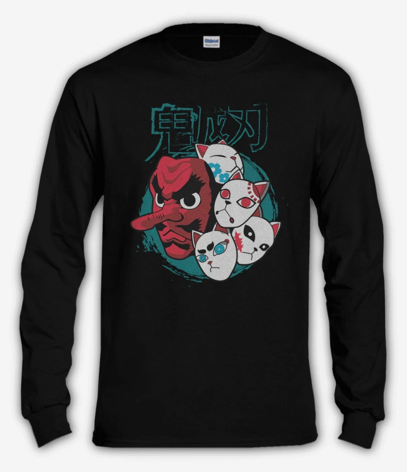 Polera manga larga Negro de Urokodaki