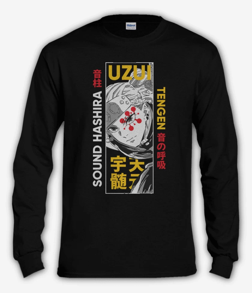 Polera manga larga Negro de Uzui 