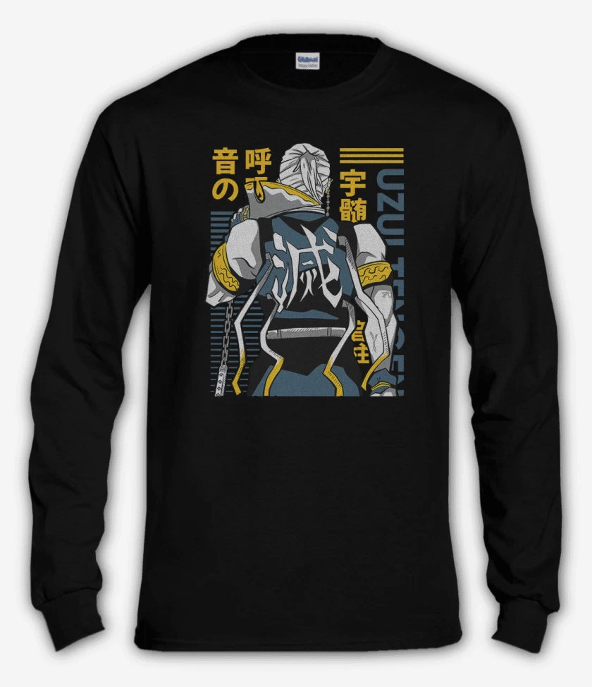 Polera manga larga Negro de Uzui Tengen