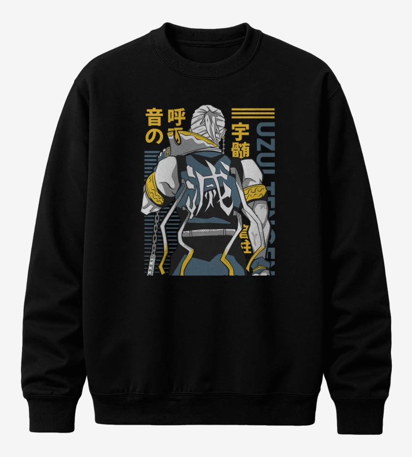 Poleron polo Negro de Uzui Tengen