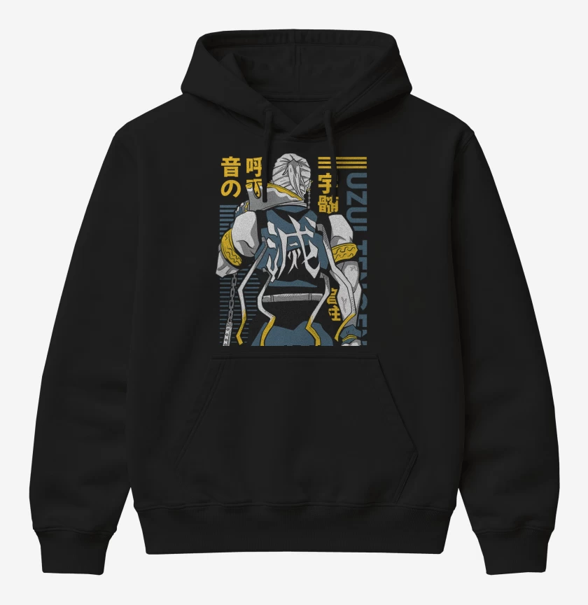 Poleron Canguro básico Negro de Uzui Tengen