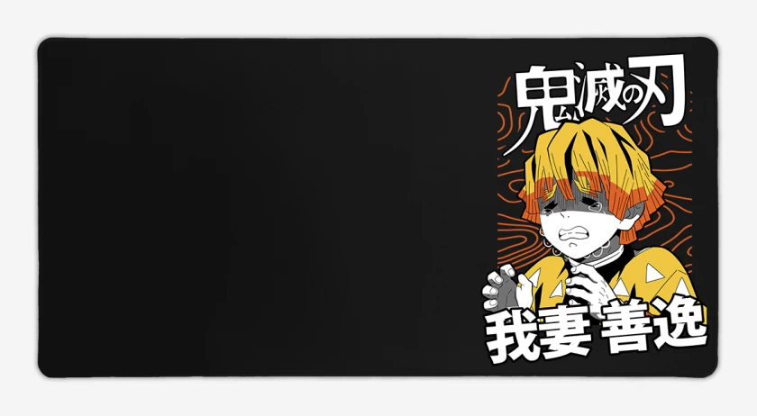 Mouse pad Gamer Negro de Zenitsu Agatsuma Rayo