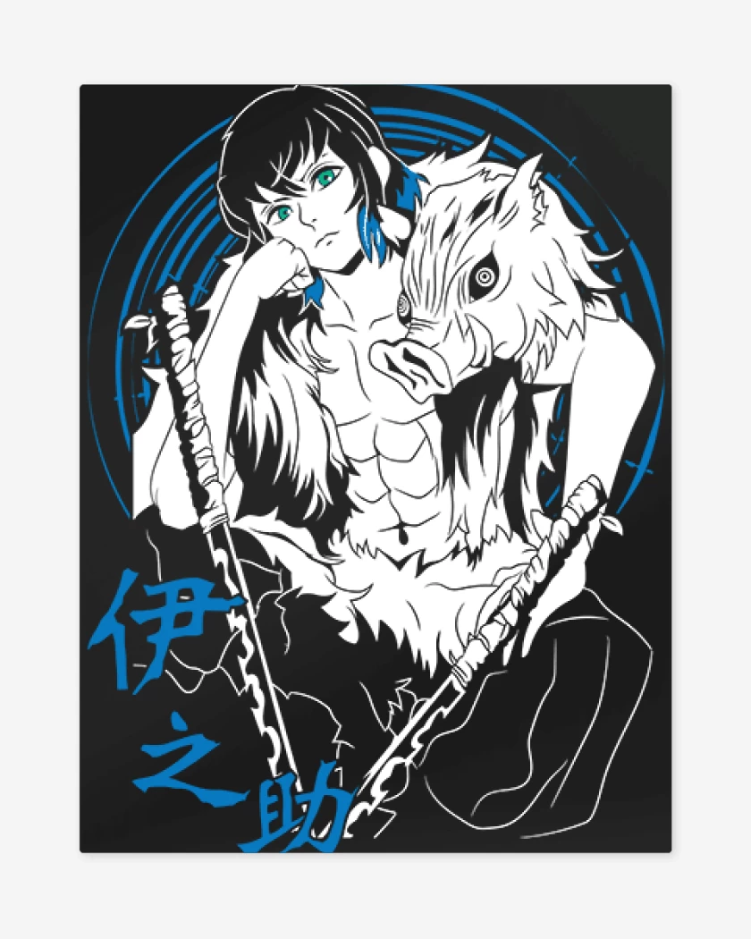 Print metalico Negro de Inosuke Jabali