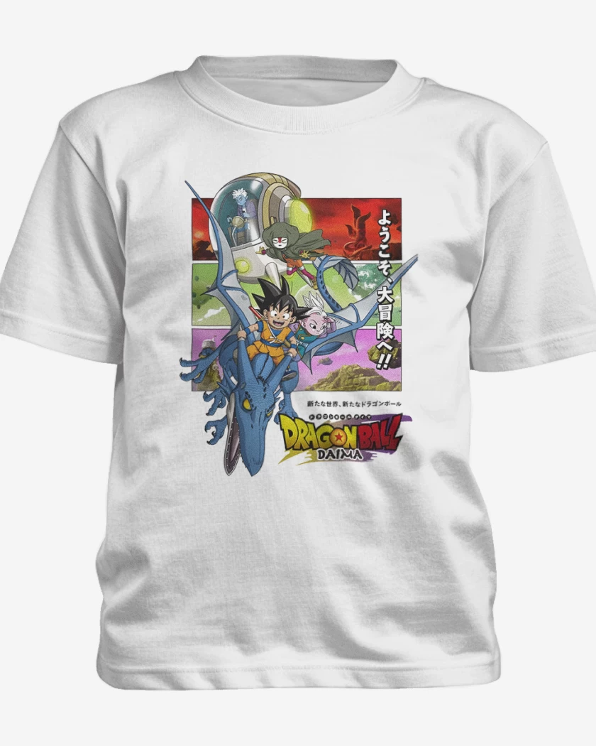 Polera de niño Blanco de Dragon Ball Daima
