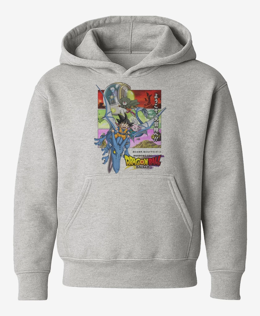 Poleron de niño Gris Melange de Dragon Ball Daima