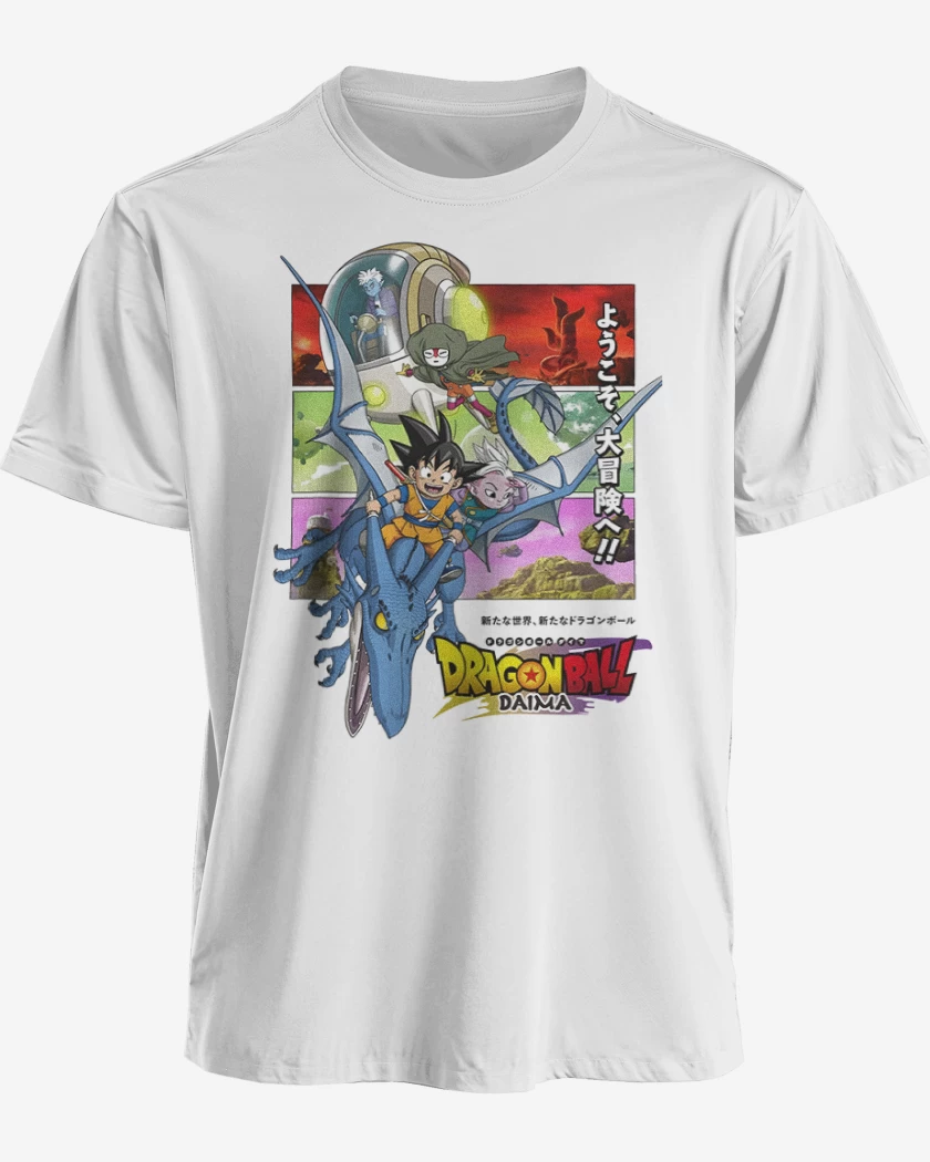 Polera premium Blanco de Dragon Ball Daima