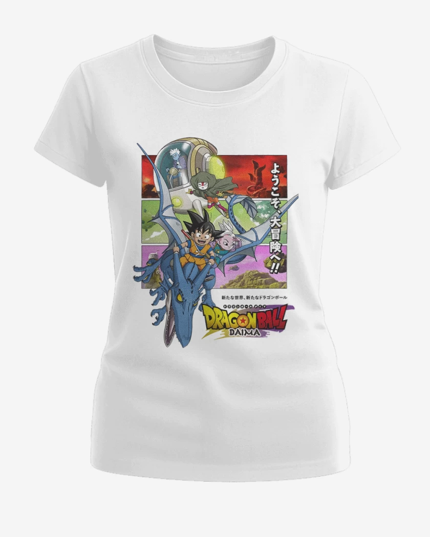Polera de Mujer Blanco de Dragon Ball Daima