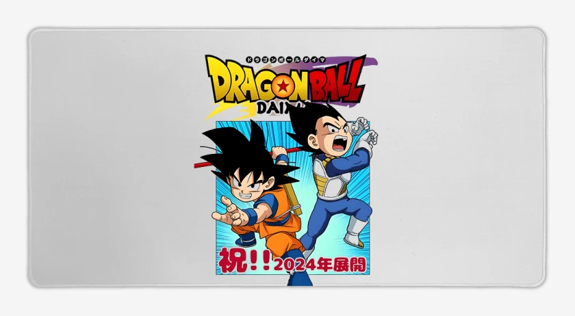 Mouse pad Gamer Blanco de Goku y Vegeta Daima