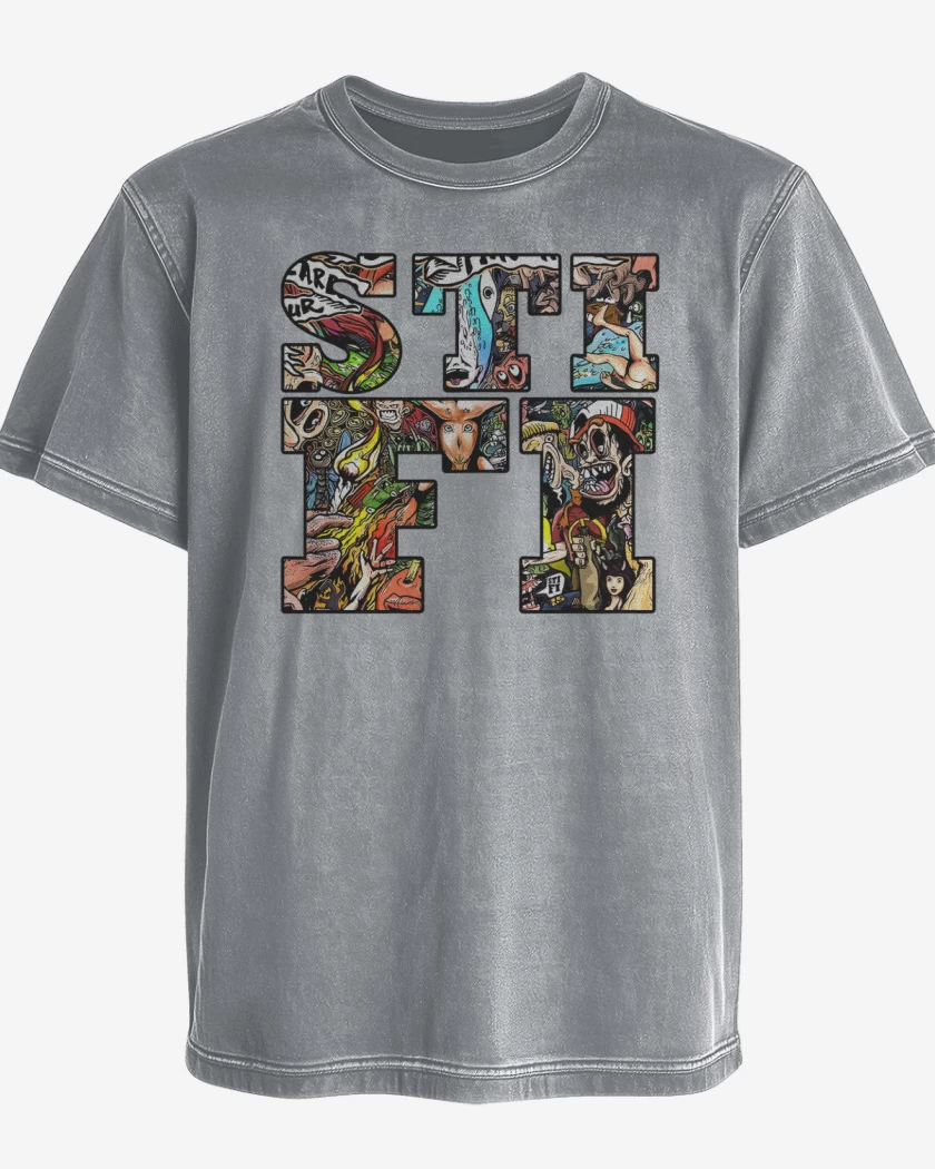 Polera desgastada Gris Melange de Sti Fi