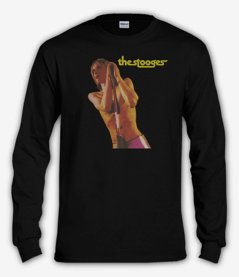 Polera manga larga Negro de The Stooges