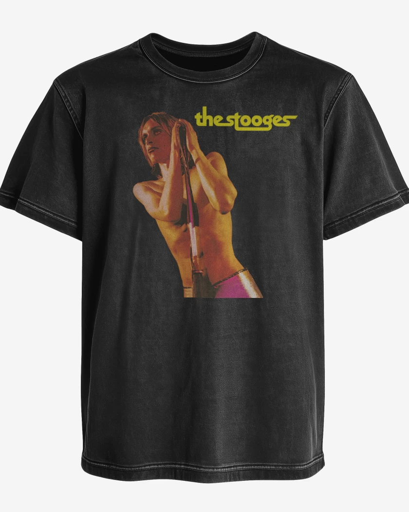 Polera desgastada Negro de The Stooges