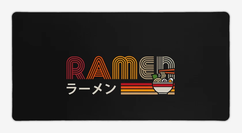Mouse pad Gamer Negro de Vintage Ramen