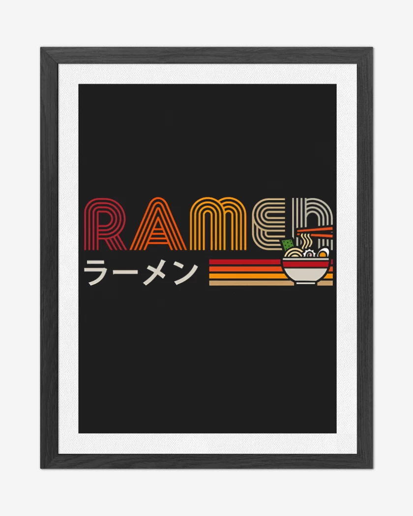 Cuadro decorativo Negro de Vintage Ramen