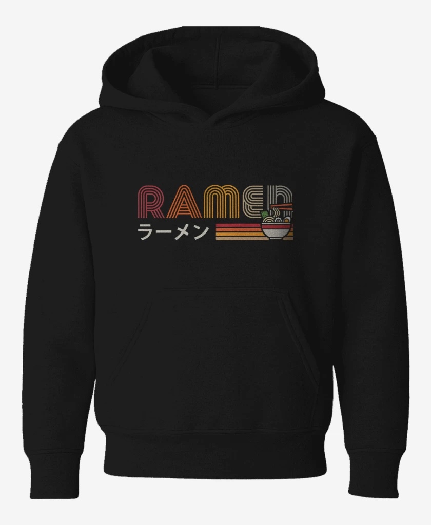 Poleron de niño Negro de Vintage Ramen