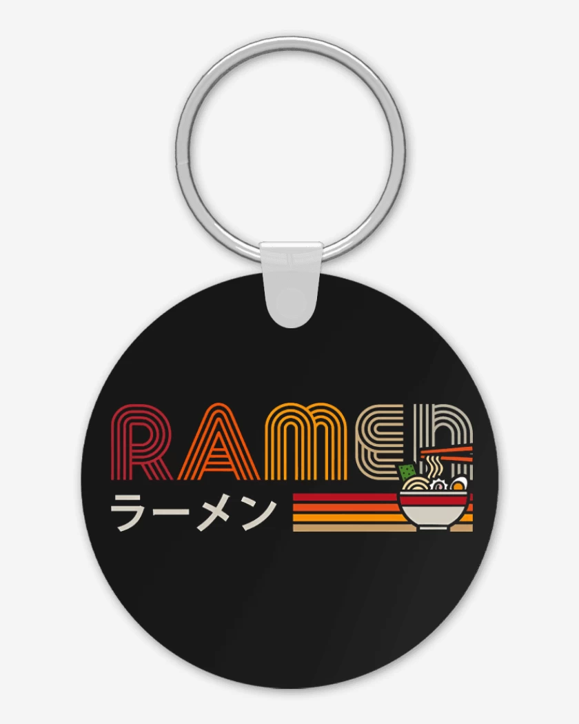 Llavero Negro de Vintage Ramen