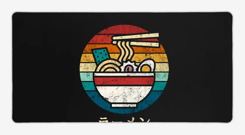 Mouse pad Gamer Negro de Retro Ramen
