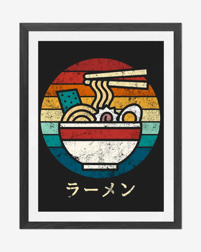 Cuadro decorativo Negro de Retro Ramen