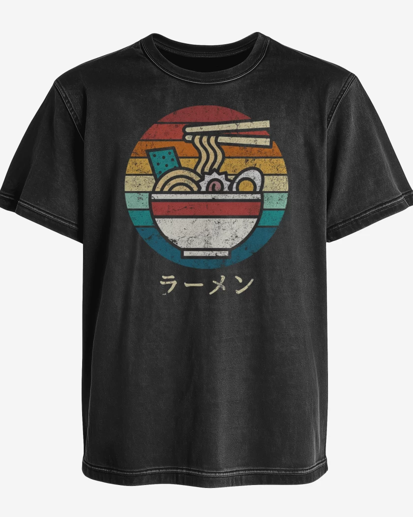 Polera desgastada Retro Ramen