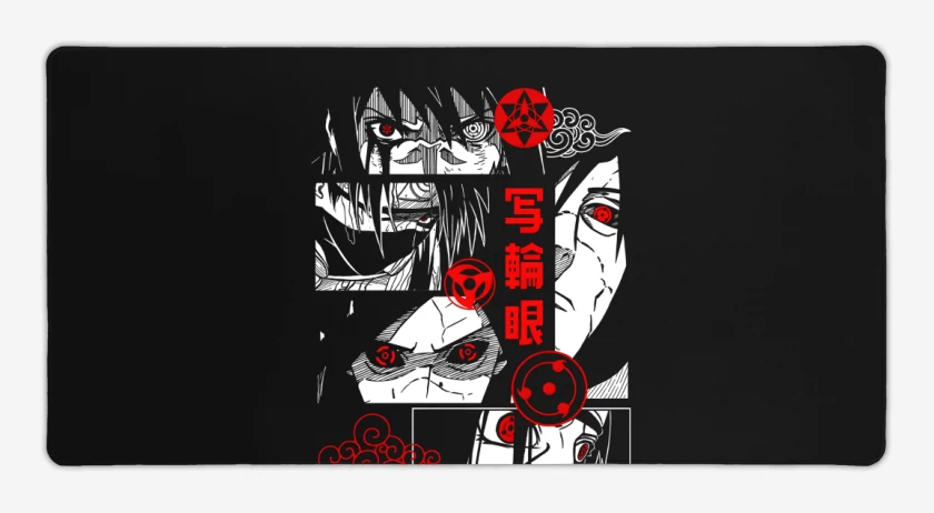 Mouse pad Gamer Negro de Sharingan