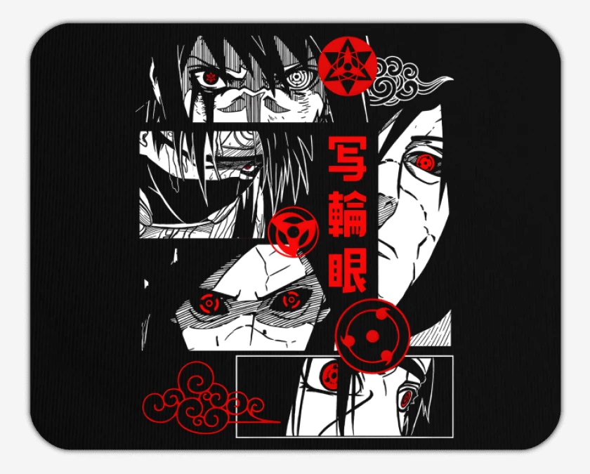 Mousepad Negro de Sharingan