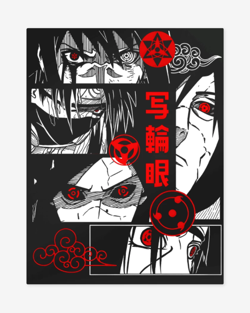 Print metalico Negro de Sharingan