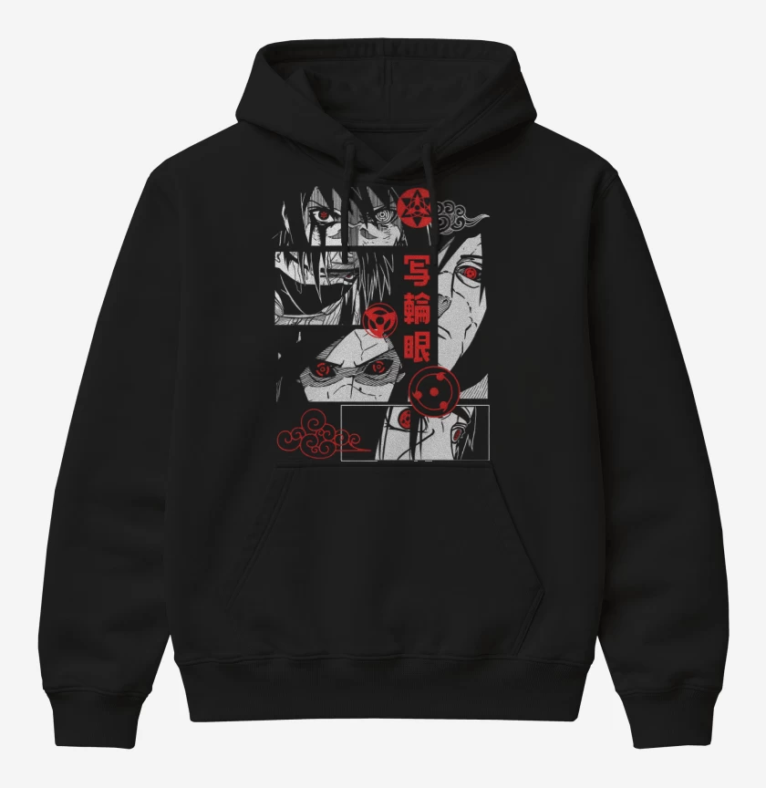 Poleron Canguro básico Negro de Sharingan