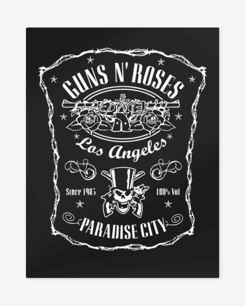 Print metalico Negro de Guns N Roses 2