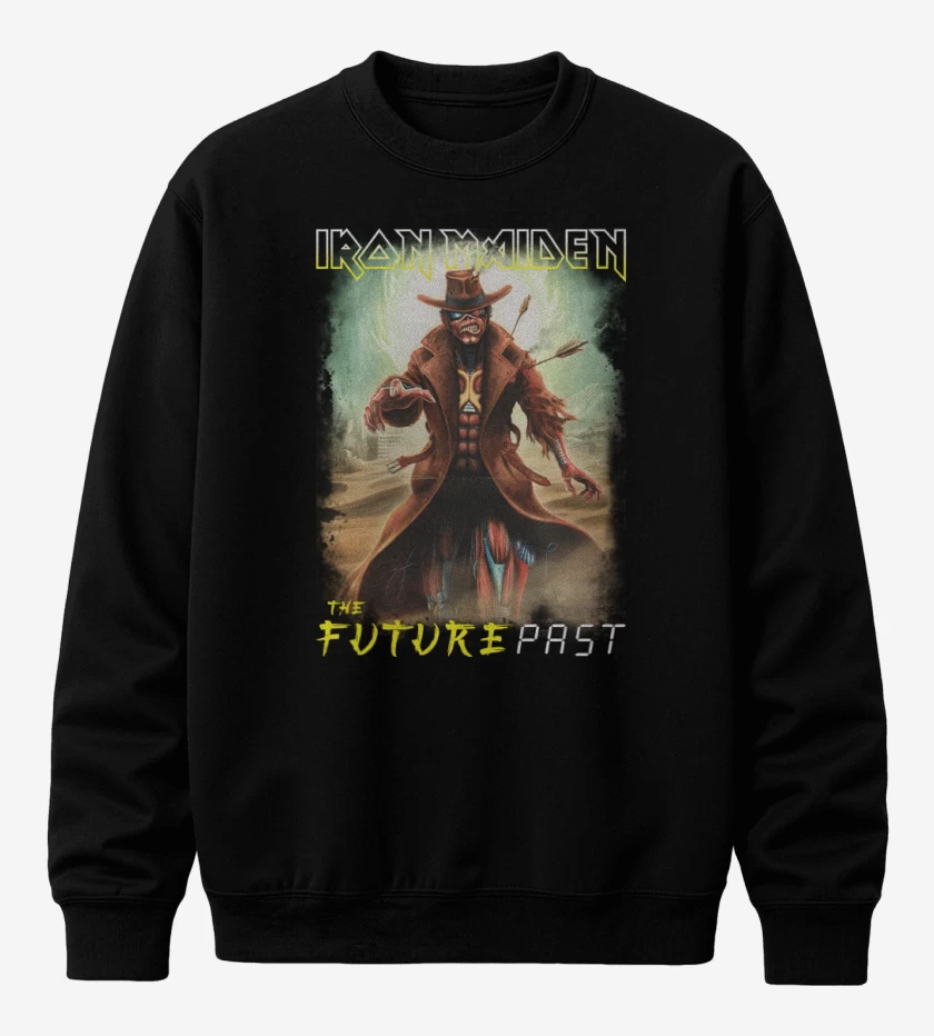 Poleron polo Negro de Iron Maiden Future Past
