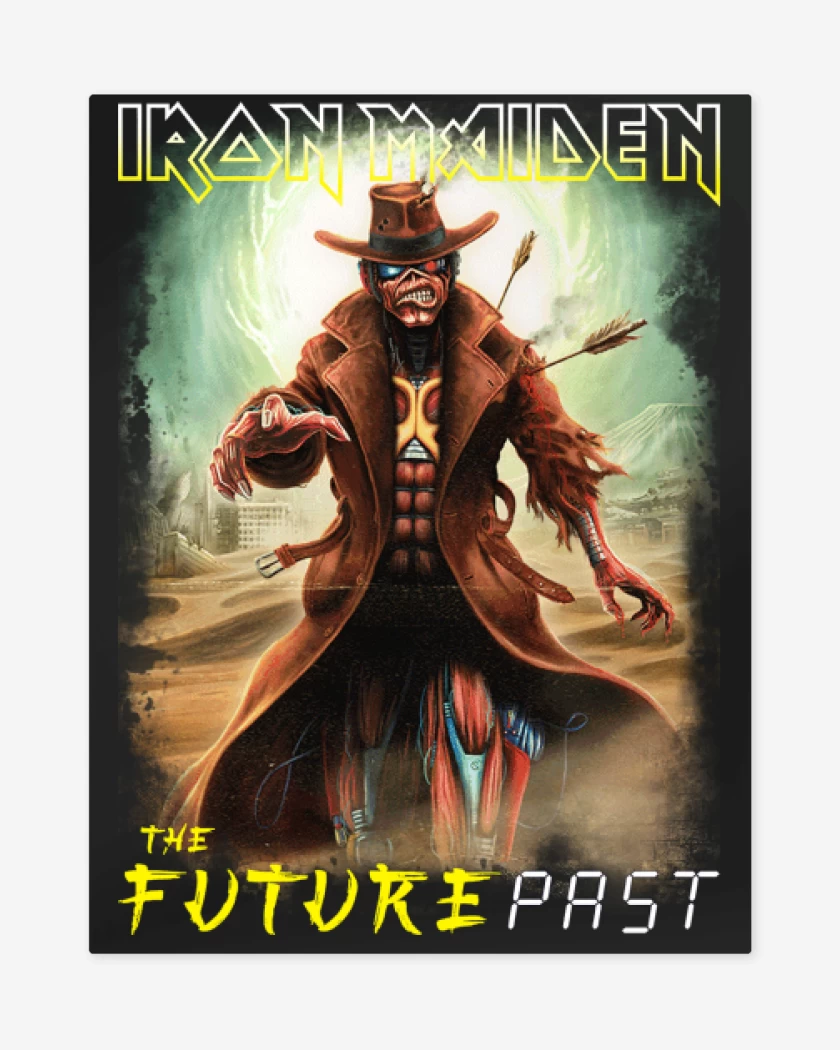 Print metalico Negro de Iron Maiden Future Past