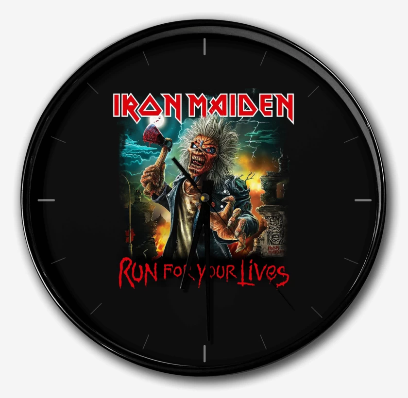 Reloj Negro de Iron Maiden Run For Your Lives