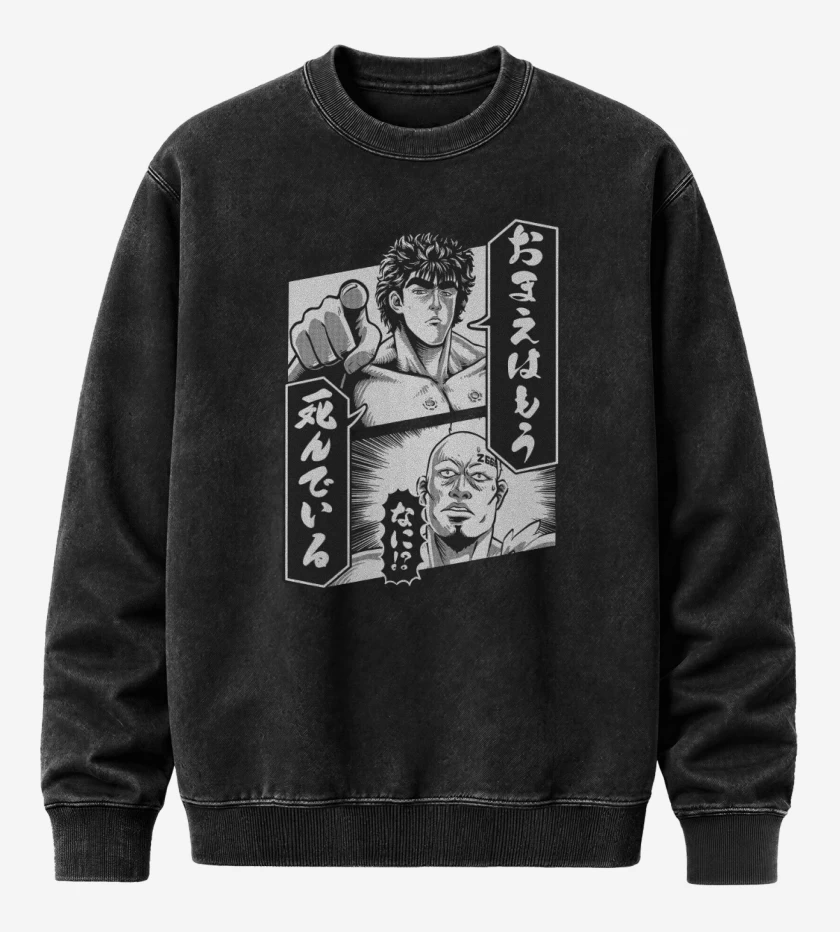Poleron Polo Acid Wash Negro de Mou Shindeiru