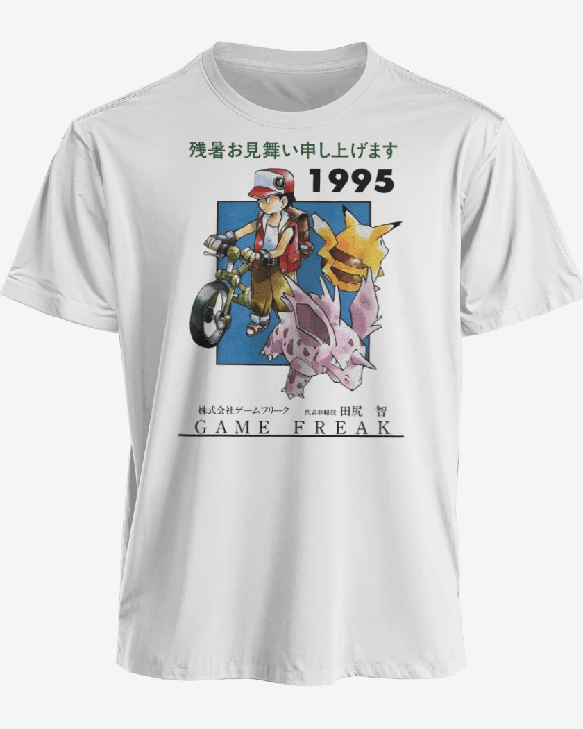 Polera premium Blanco de Pocket Monsters 