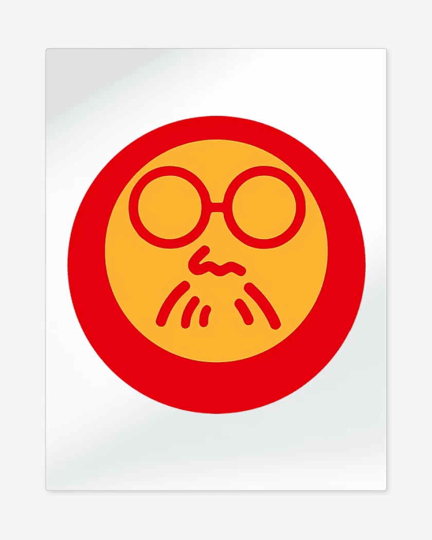 Print metalico Blanco de Daruma Sakamoto
