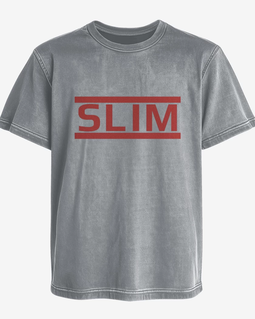 Polera desgastada Gris Melange de Slim