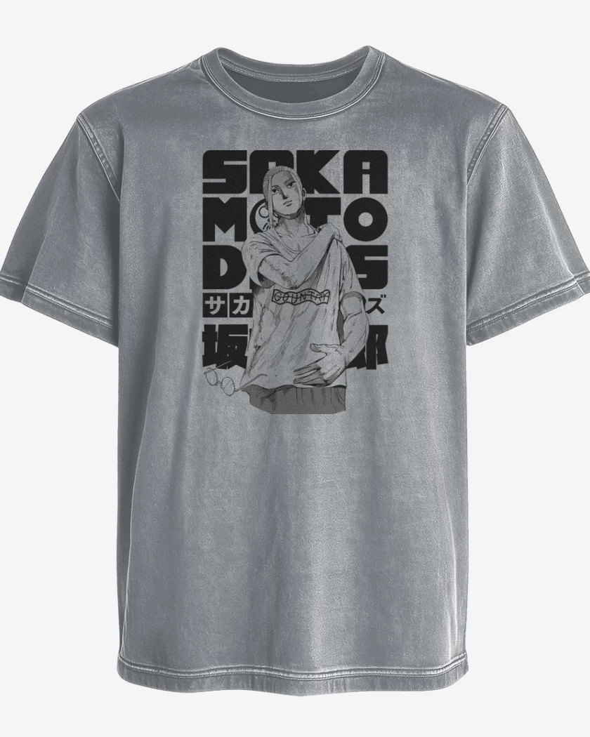 Polera desgastada Gris Melange de Legendary Hitman