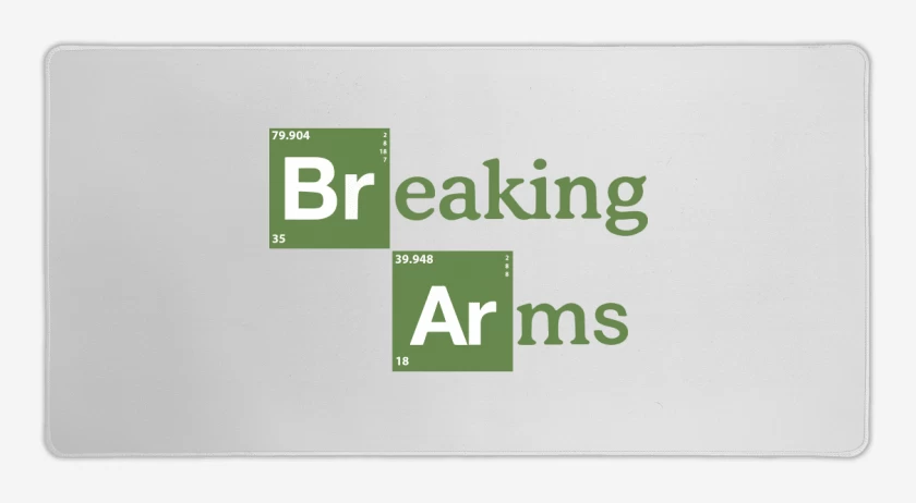 Mouse pad Gamer Blanco de Breaking Arms