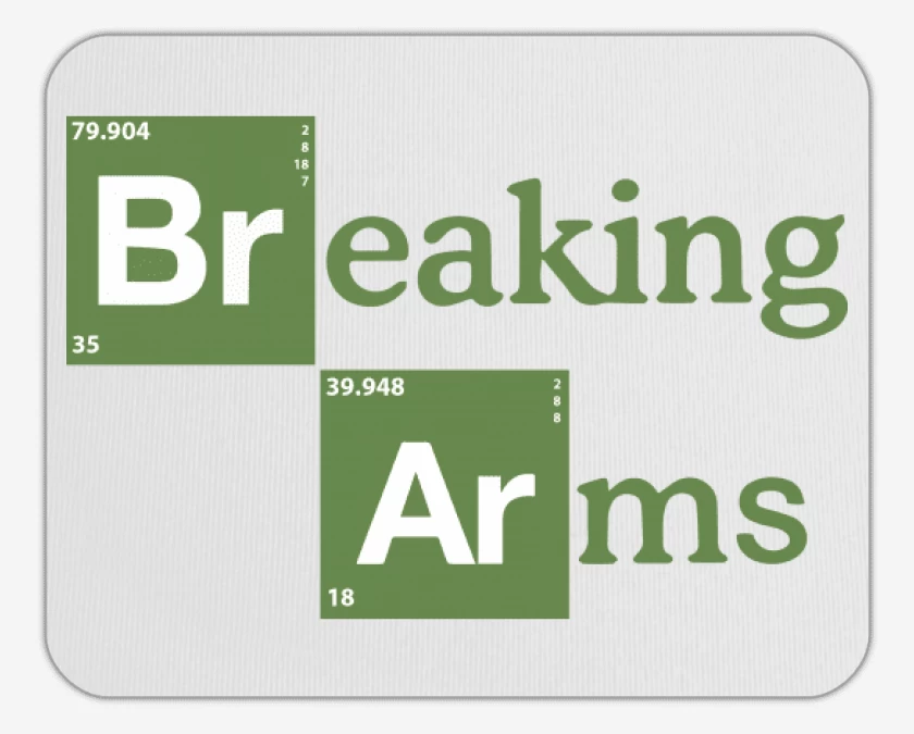 Mousepad Blanco de Breaking Arms