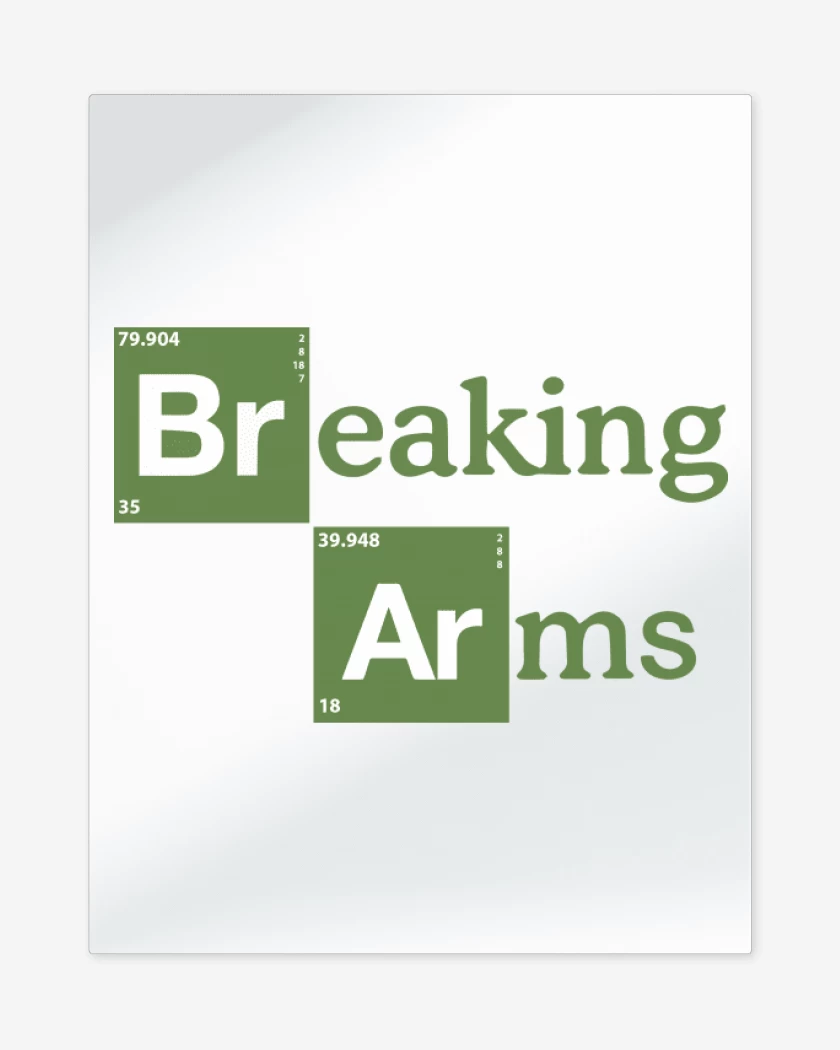 Print metalico Blanco de Breaking Arms