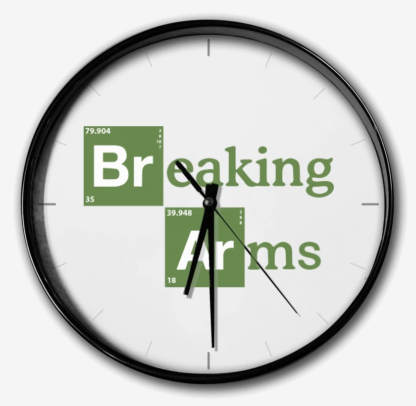Reloj Blanco de Breaking Arms