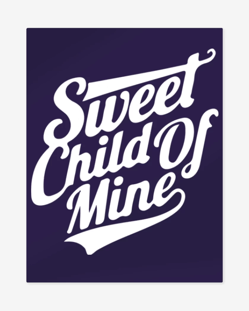 Print metalico Sweet child o mine