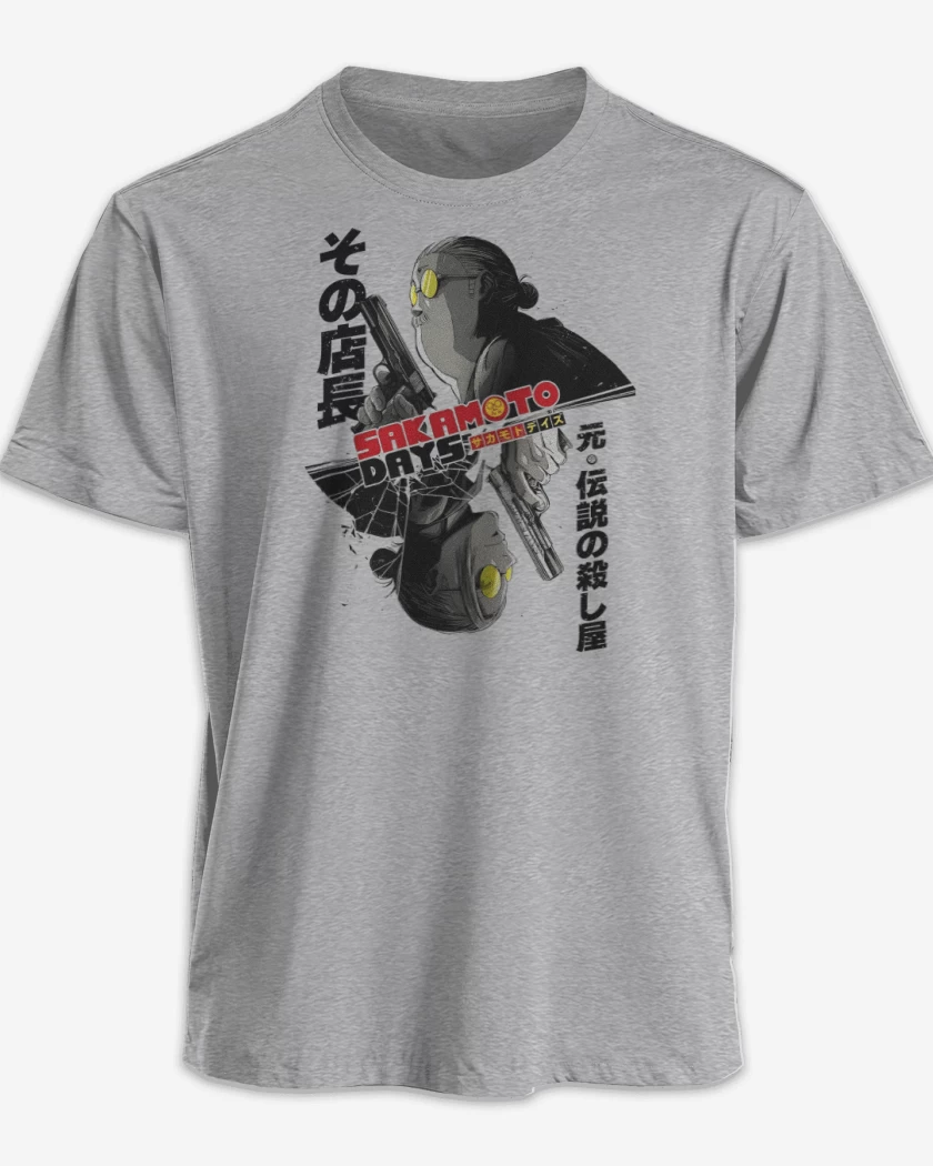 Polera premium Gris Melange de Doble Agente Sakamoto