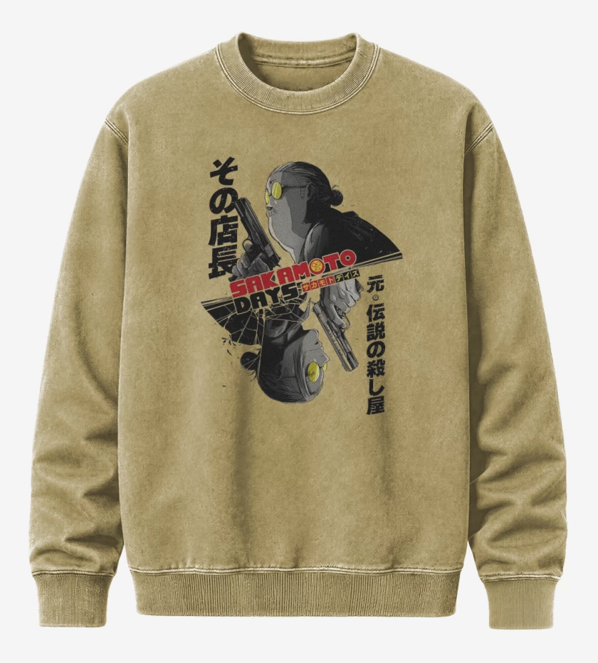Poleron Polo Acid Wash Beige de Doble Agente Sakamoto