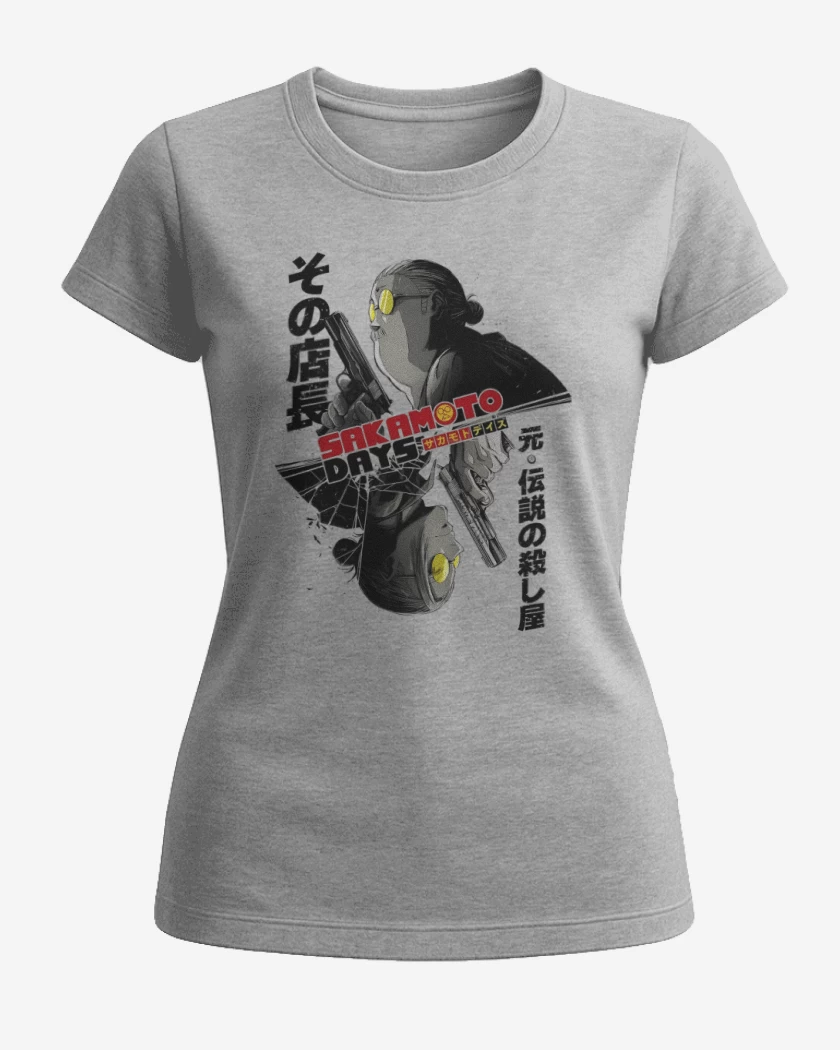 Polera de Mujer Gris Melange de Doble Agente Sakamoto