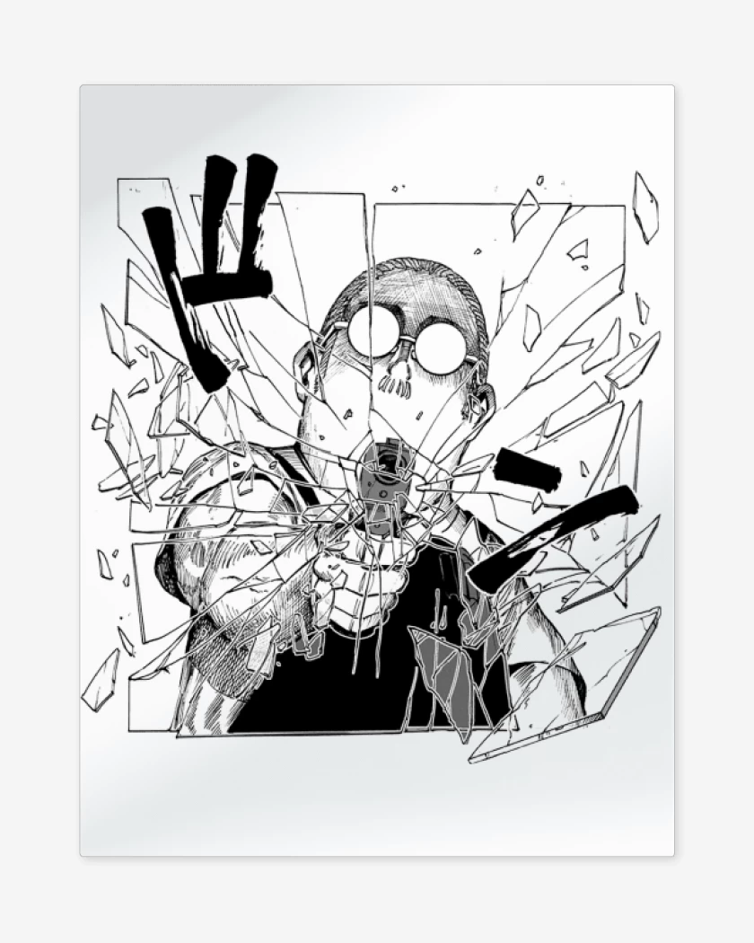Print metalico Blanco de Disparo Sakamoto 